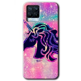 Realme 8 Pro Unicorn Kristal Baskılı Uyumlu Silikon Kılıf