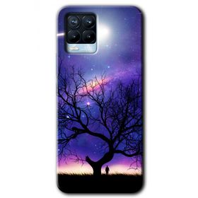 Realme 8 Pro Uzay Silüet Baskılı Uyumlu Silikon Kılıf