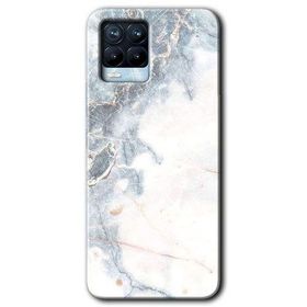 Realme 8 Pro White Marble Baskılı Uyumlu Silikon Kılıf