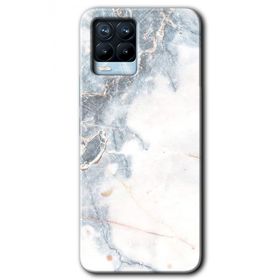 Realme 8 Pro White Marble Baskılı Uyumlu Silikon Kılıf
