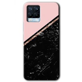Realme 8 Pro Yarım Mermer Baskılı Uyumlu Silikon Kılıf