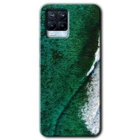 Realme 8 Pro Yeşil Okyanus Baskılı Uyumlu Silikon Kılıf