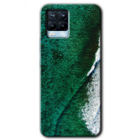 Realme 8 Pro Yeşil Okyanus Baskılı Uyumlu Silikon Kılıf