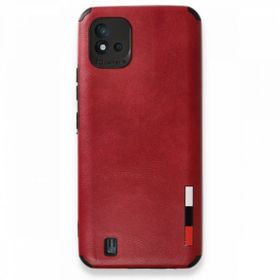 Realme C11 2021 Loop Deri Silikon Kırmızı Kılıf