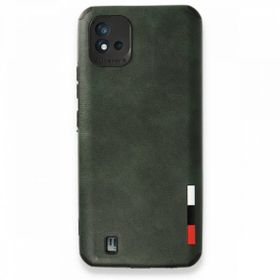 Realme C11 2021 Loop Deri Silikon Yeşil Kılıf