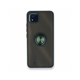 Realme C11 2021 Montreal Yüzüklü Silikon Kapak Yeşil Kılıf