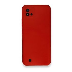 Realme C11 2021 Nano İçi Kadife Silikon Kırmızı Kılıf