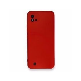 Realme C11 2021 Nano İçi Kadife Silikon Kırmızı Kılıf