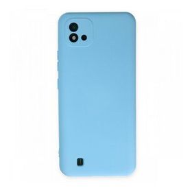 Realme C11 2021 Nano İçi Kadife Silikon Mavi Kılıf