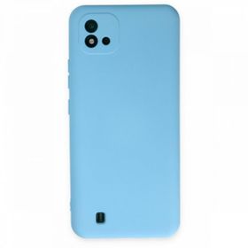 Realme C11 2021 Nano İçi Kadife Silikon Mavi Kılıf