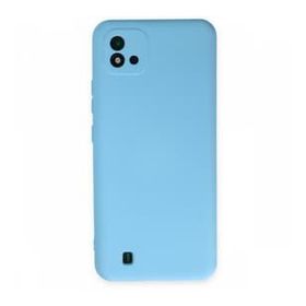 Realme C11 2021 Nano İçi Kadife Silikon Mavi Kılıf