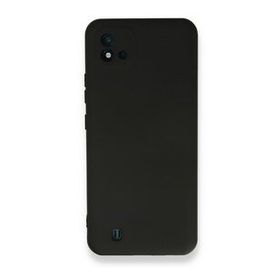 Realme C11 2021 Nano İçi Kadife Silikon Siyah Kılıf