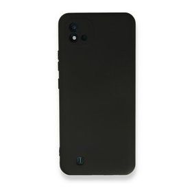 Realme C11 2021 Nano İçi Kadife Silikon Siyah Kılıf