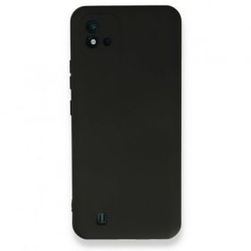 Realme C11 2021 Nano İçi Kadife Silikon Siyah Kılıf