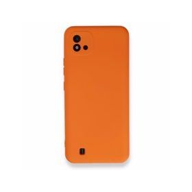 Realme C11 2021 Nano İçi Kadife Silikon Turuncu Kılıf