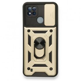 Realme C11 2021 Pars Lens Yüzüklü Silikon Gold Kılıf