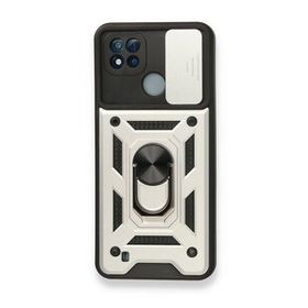 Realme C11 2021 Pars Lens Yüzüklü Silikon Gümüş Kılıf