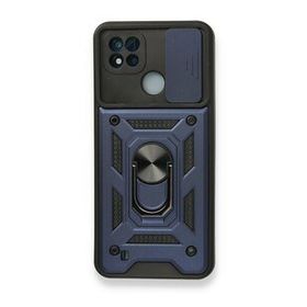Realme C11 2021 Pars Lens Yüzüklü Silikon Lacivert Kılıf