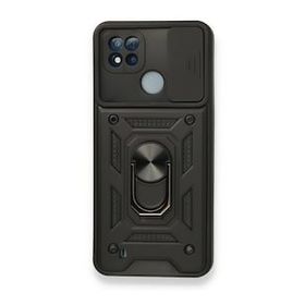 Realme C11 2021 Pars Lens Yüzüklü Silikon Siyah Kılıf