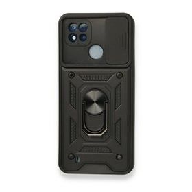 Realme C11 2021 Pars Lens Yüzüklü Silikon Siyah Kılıf