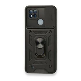 Realme C11 2021 Pars Lens Yüzüklü Silikon Siyah Kılıf
