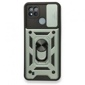Realme C11 2021 Pars Lens Yüzüklü Silikon Yeşil Kılıf