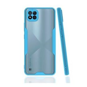 Realme C11 2021 Platin Silikon Mavi Kılıf