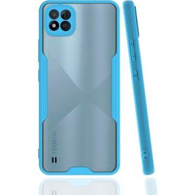 Realme C11 2021 Platin Silikon Mavi Kılıf