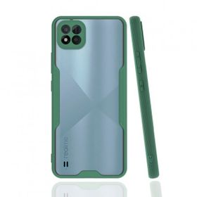 Realme C11 2021 Platin Silikon Yeşil Kılıf
