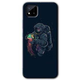 Realme C11 Astronot Kıyafeti Baskılı Uyumlu Silikon Kılıf