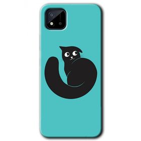 Realme C11 Cat Vector Baskılı Uyumlu Silikon Kılıf