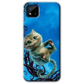 Realme C11 Çılgın Kedi Baskılı Uyumlu Silikon Kılıf