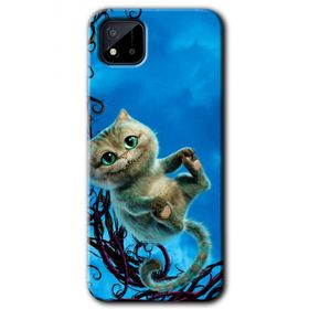 Realme C11 Çılgın Kedi Baskılı Uyumlu Silikon Kılıf