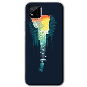 Realme C11 City Bird Sky Baskılı Uyumlu Silikon Kılıf