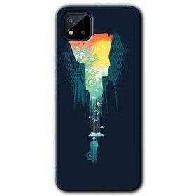 Realme C11 City Bird Sky Baskılı Uyumlu Silikon Kılıf