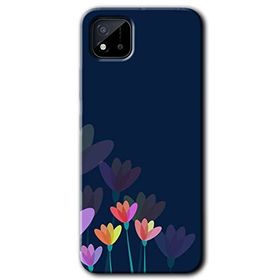 Realme C11 Çizim Çiçekleri Baskılı Uyumlu Silikon Kılıf