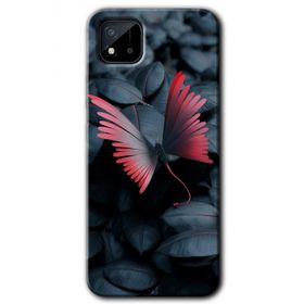 Realme C11 Dark Butterfly Baskılı Uyumlu Silikon Kılıf