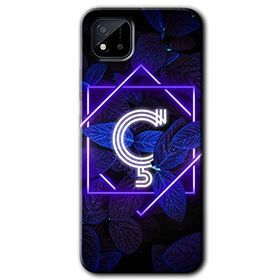 Realme C11 Dark Neon Yaprak Ç Harfi Baskılı Uyumlu Silikon Kılıf