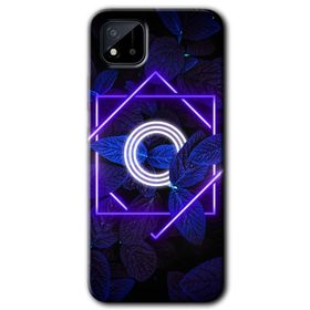 Realme C11 Dark Neon Yaprak Ö Harfi Baskılı Uyumlu Silikon Kılıf