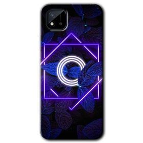 Realme C11 Dark Neon Yaprak Ö Harfi Baskılı Uyumlu Silikon Kılıf