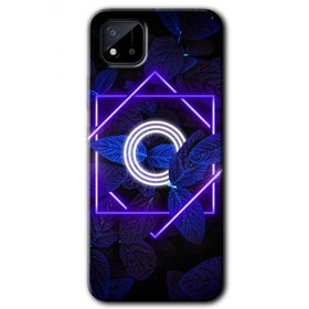Realme C11 Dark Neon Yaprak Ö Harfi Baskılı Uyumlu Silikon Kılıf