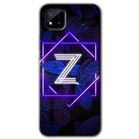 Realme C11 Dark Neon Yaprak Z Harfi Baskılı Uyumlu Silikon Kılıf