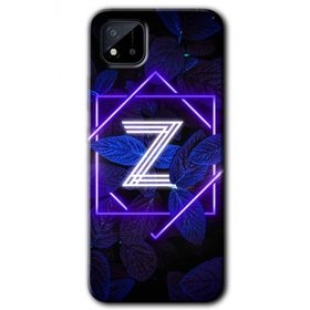 Realme C11 Dark Neon Yaprak Z Harfi Baskılı Uyumlu Silikon Kılıf