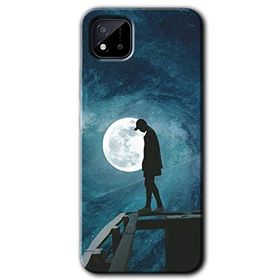Realme C11 Dolunay Yalnızlık Baskılı Uyumlu Silikon Kılıf