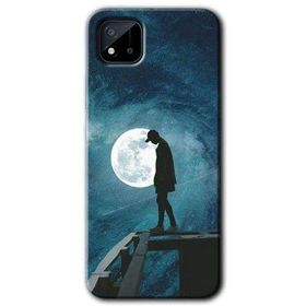 Realme C11 Dolunay Yalnızlık Baskılı Uyumlu Silikon Kılıf