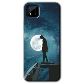 Realme C11 Dolunay Yalnızlık Baskılı Uyumlu Silikon Kılıf