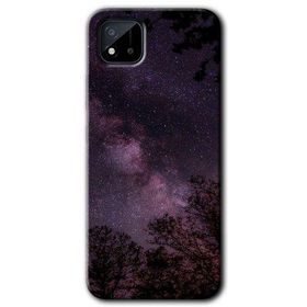 Realme C11 Gece Galaksi Baskılı Uyumlu Silikon Kılıf