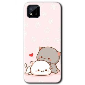 Realme C11 Kedi Aşkı Baskılı Uyumlu Silikon Kılıf