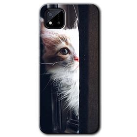 Realme C11 Kedi Bakışı Baskılı Uyumlu Silikon Kılıf