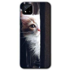 Realme C11 Kedi Bakışı Baskılı Uyumlu Silikon Kılıf